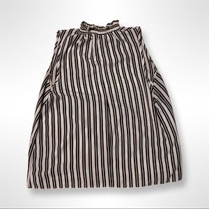 White & Black Striped Blouse